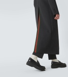Gucci Web Stripe double-breasted wool overcoat