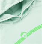Pasadena Leisure Club - Sea Breeze Printed Fleece-Back Cotton-Jersey Hoodie - Green