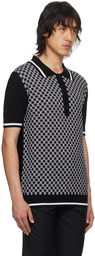 Balmain Black Monogram Polo