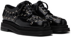 Simone Rocha Black Heart Toe Platform Grommet Derbys