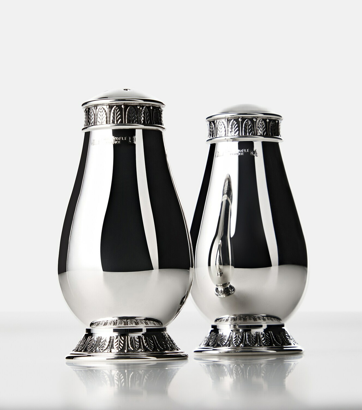Christofle Malmaison silver-plated salt and pepper shakers