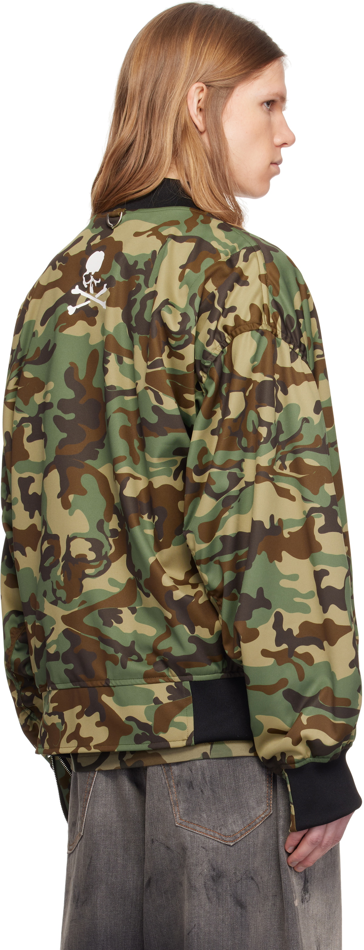 MASTERMIND WORLD Khaki Jersey Camo Bomber Jacket