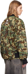 MASTERMIND WORLD Khaki Jersey Camo Bomber Jacket