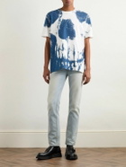 McQueen - Printed Cotton-Jersey T-Shirt - Blue