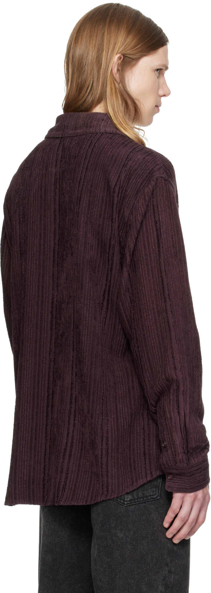 MMIC Burgundy Drape Shirt