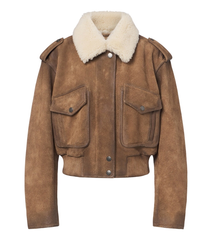 Photo: Acne Studios Shearling-trimmed suede blouson jacket