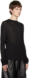 AARON ESH Black Pinstripe Sweater