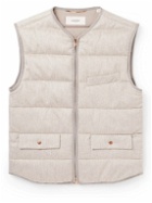 Agnona - Slim-Fit Quilted Padded Cashmere Gilet - Gray