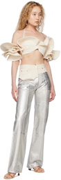 Jacquemus Off-White Le Raphia 'La Brassière Artichaut' Shirt