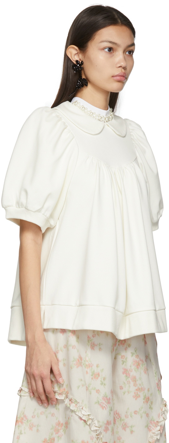 Simone Rocha Off-White Puff Sleeve Blouse Simone Rocha