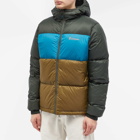 Cotopaxi Men's Solazo Down Hooded Jacket in Woods/Gulf