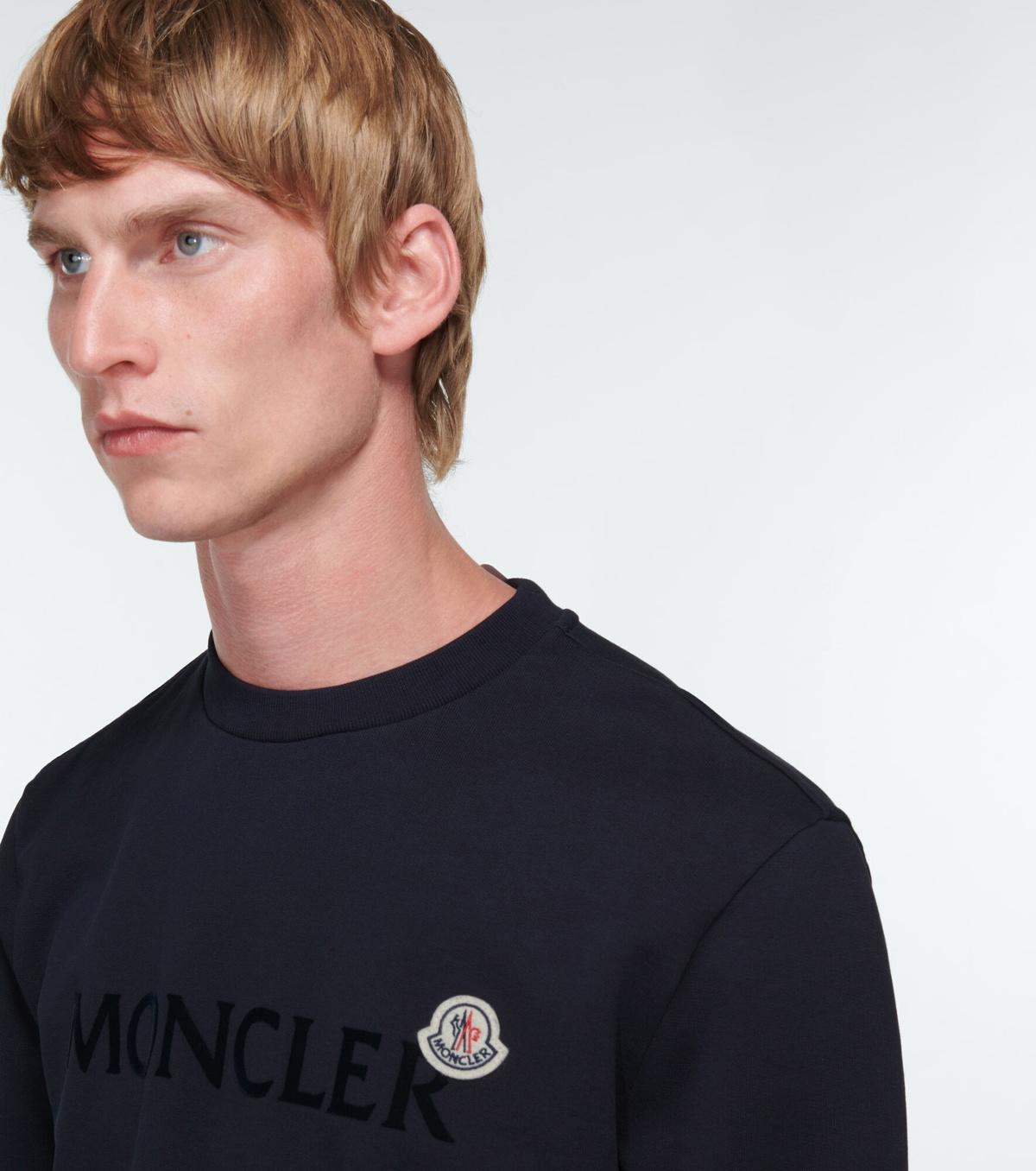 【希少】 MONCLER Logo cotton fleece sweatshirt スウェット Logo cotton jersey sweatshirt in red - Moncler | Mytheresa