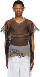 SC103 Black & Brown Sheer T-Shirt