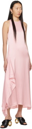 JW Anderson Pink Draped Midi Dress