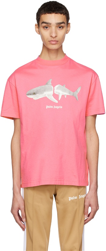 Photo: Palm Angels Pink Shark T-Shirt