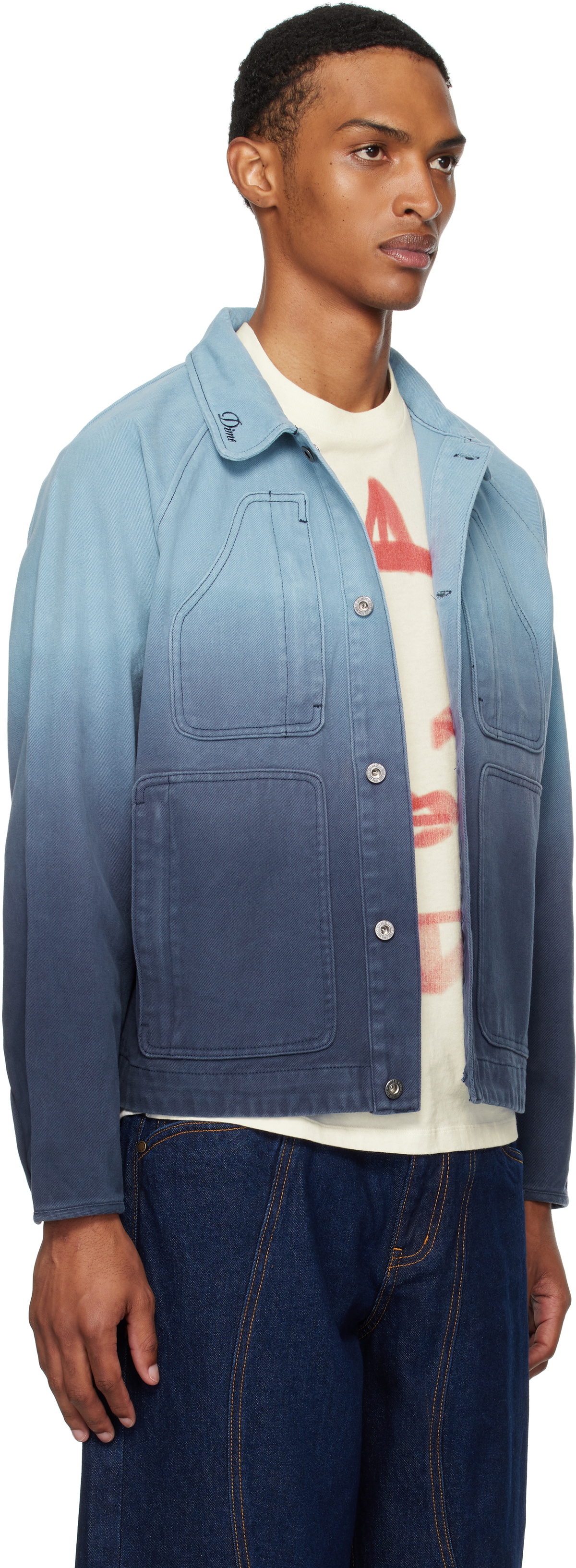Dime Blue Dipped Chore Jacket Dime