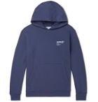 AFFIX - Logo-Print Fleece-Back Cotton-Jersey Hoodie - Blue