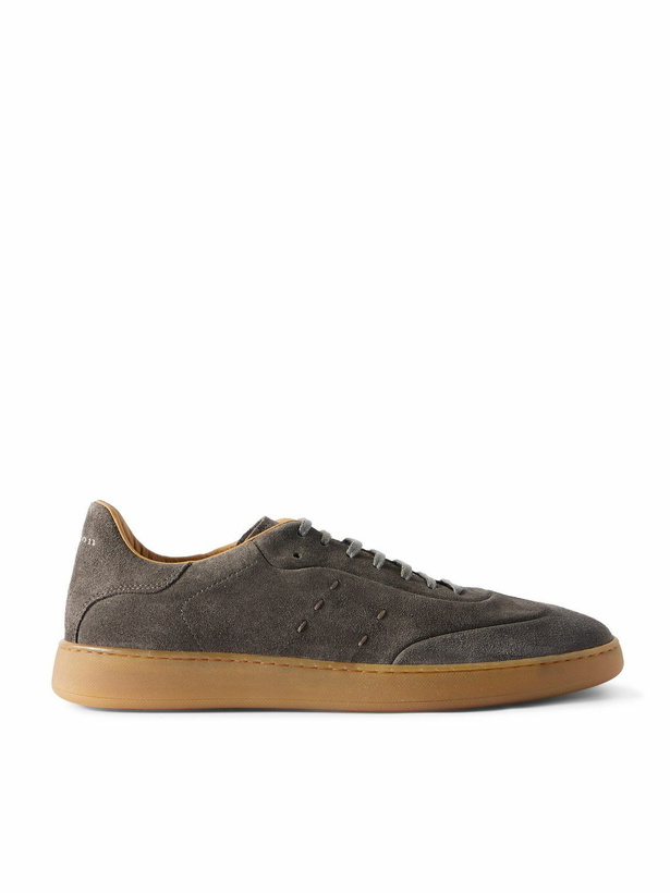 Photo: Kiton - Suede Sneakers - Gray