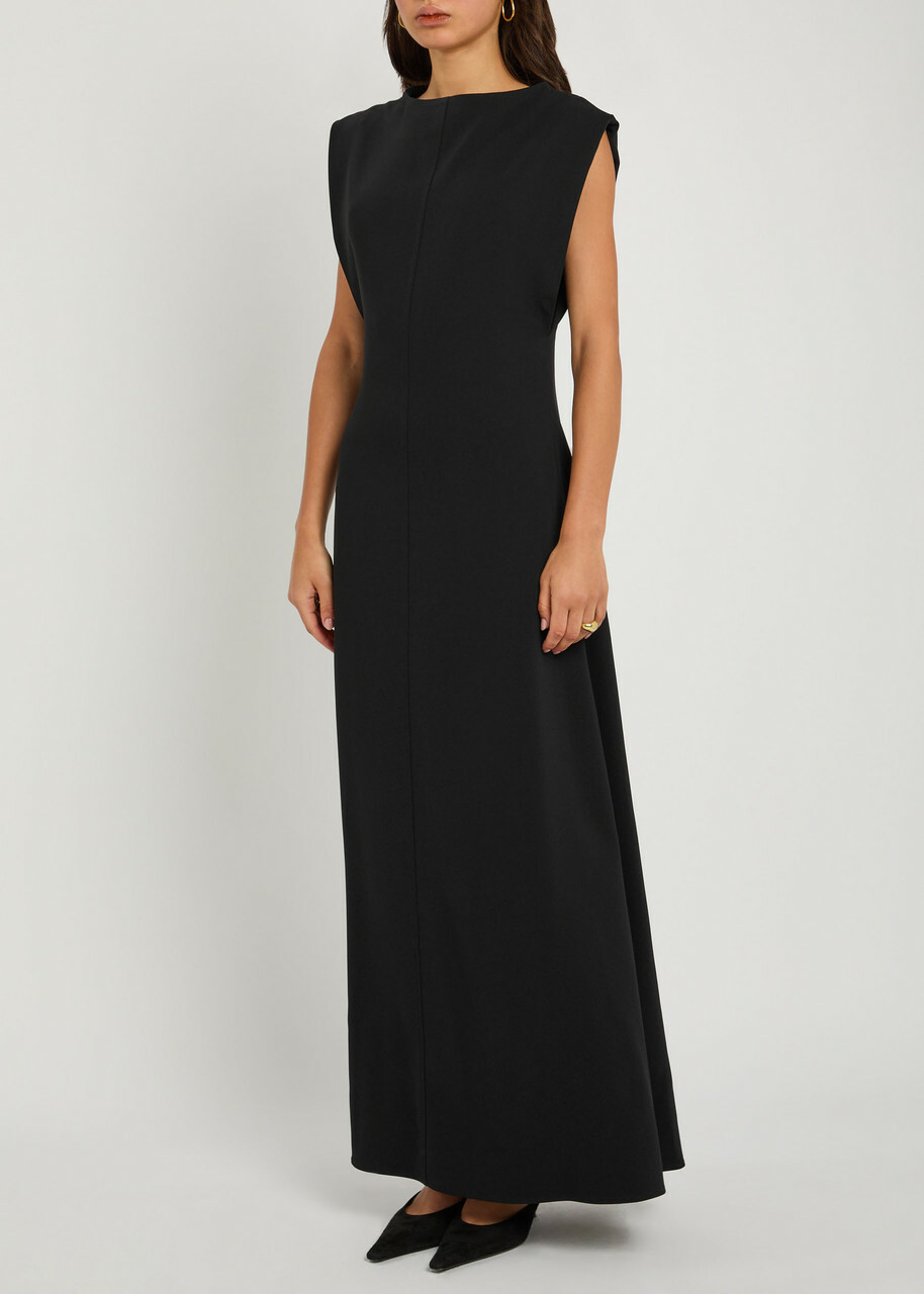 Joseph Neva Crepe Maxi Dress Black