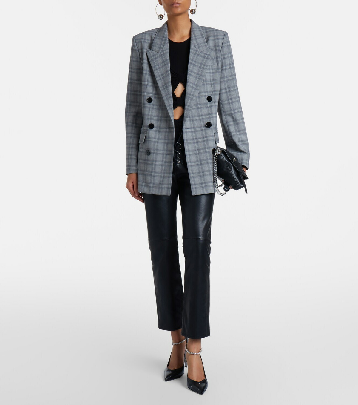 Isabel Marant Jevima Prince of Wales check wool-blend jacket
