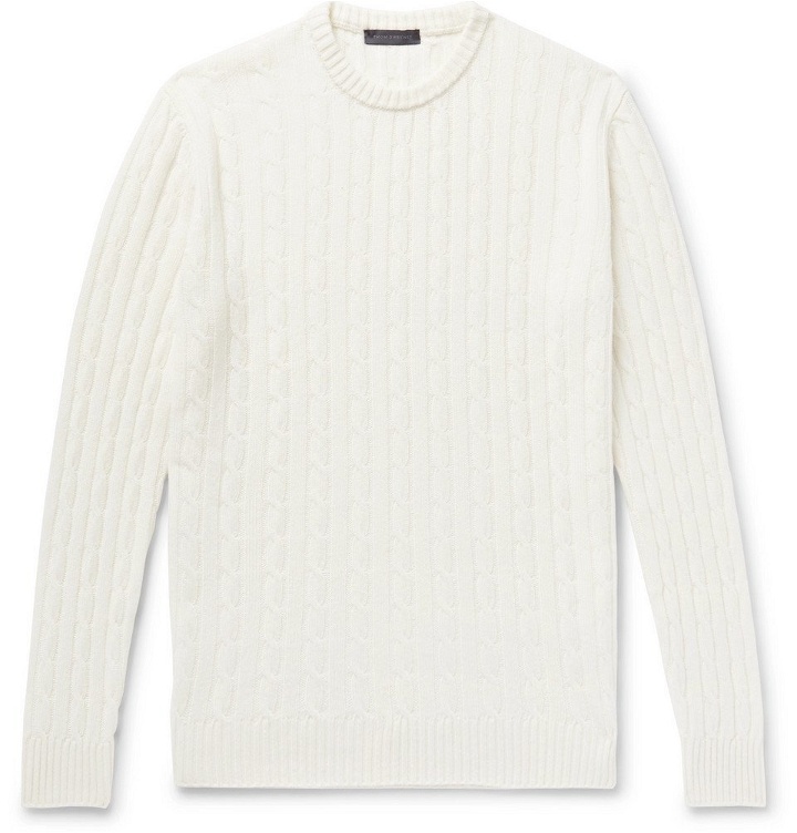 Photo: Thom Sweeney - Cable-Knit Cashmere Sweater - Men - Ivory