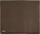 Carter Young Black & Beige Wool Leigh Scarf