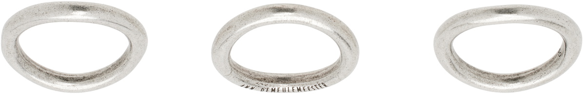 Ann Demeulemeester Silver Oliva Ring Set