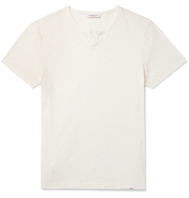 Photo: Orlebar Brown - Ackley Garment-Dyed Slub Cotton-Jersey T-Shirt - White