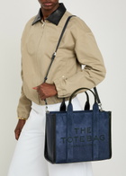 Marc Jacobs The Tote Medium Suede Tote - Navy - One Size