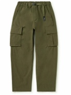 MANASTASH - Flex Climber Straight-Leg Belted Cotton-Blend Twill Cargo Trousers - Green