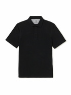 Brunello Cucinelli - Cotton-Piqué Polo Shirt - Black