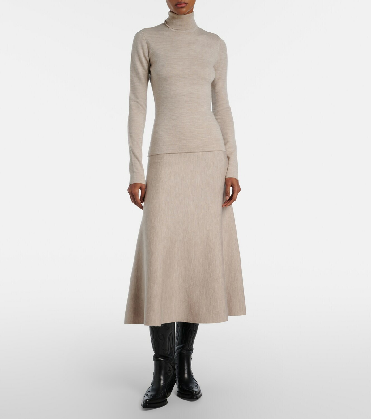 Gabriela Hearst Wool, cashmere, and silk turtleneck top