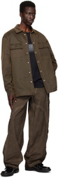 Han Kjobenhavn Brown Washed Technical Denim Cargo Pants