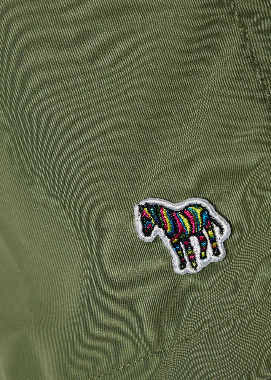 Paul Smith Zebra-appliquéd Shell Swim Shorts Green