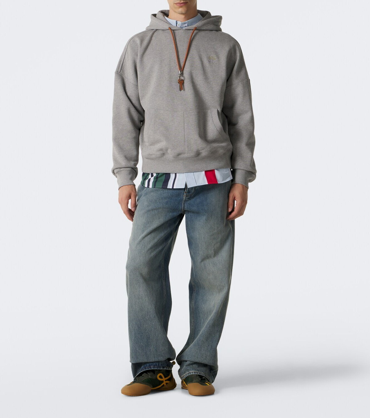 Loewe Grip suede-trimmed sneakers