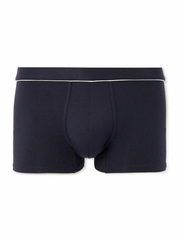 Photo: Zegna - Stretch Modal and Lyocell-Blend Boxer Briefs - Blue