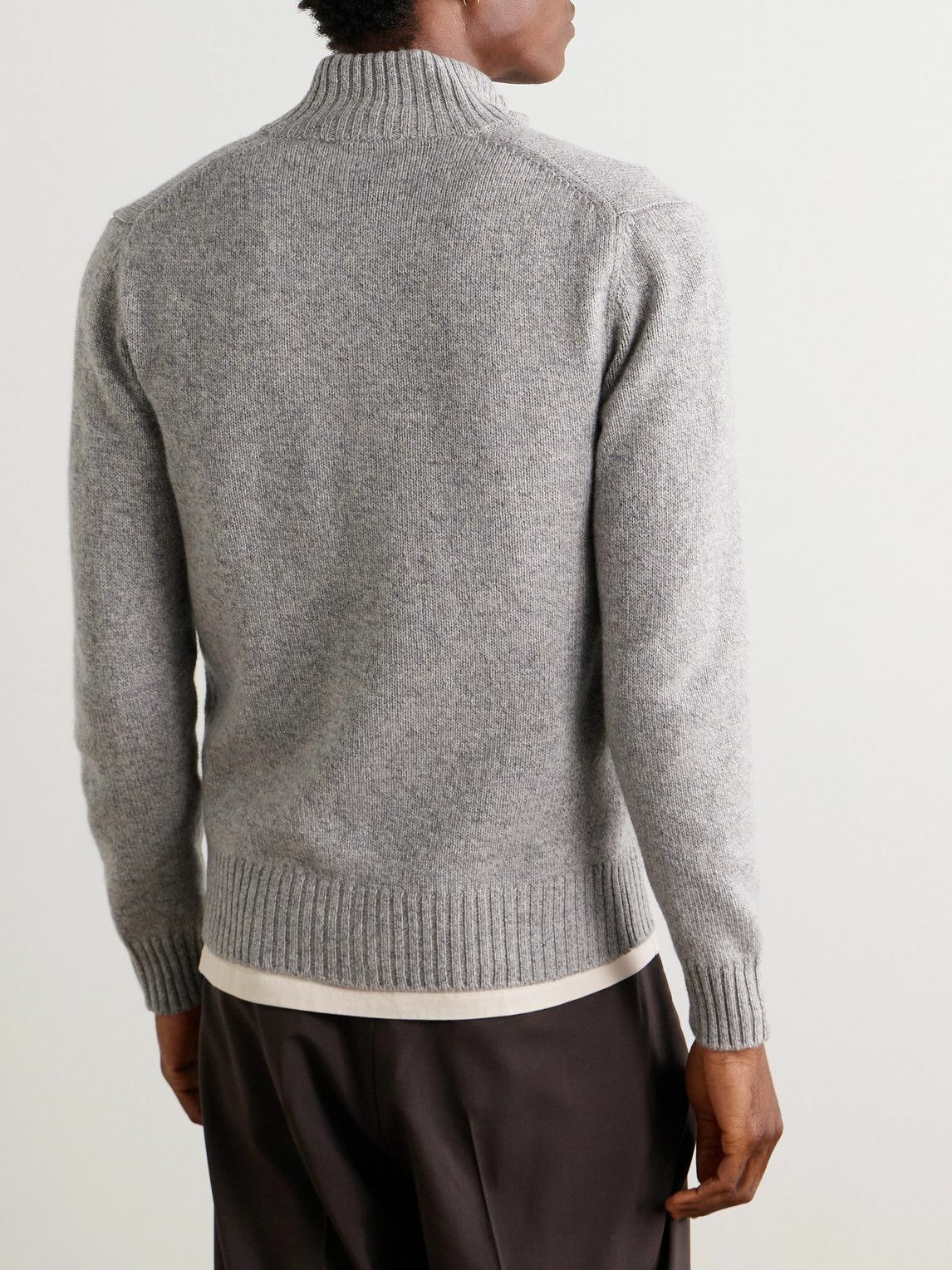 Incotex - Incotex Zanone Slim-Fit Virgin Wool Cardigan - Gray