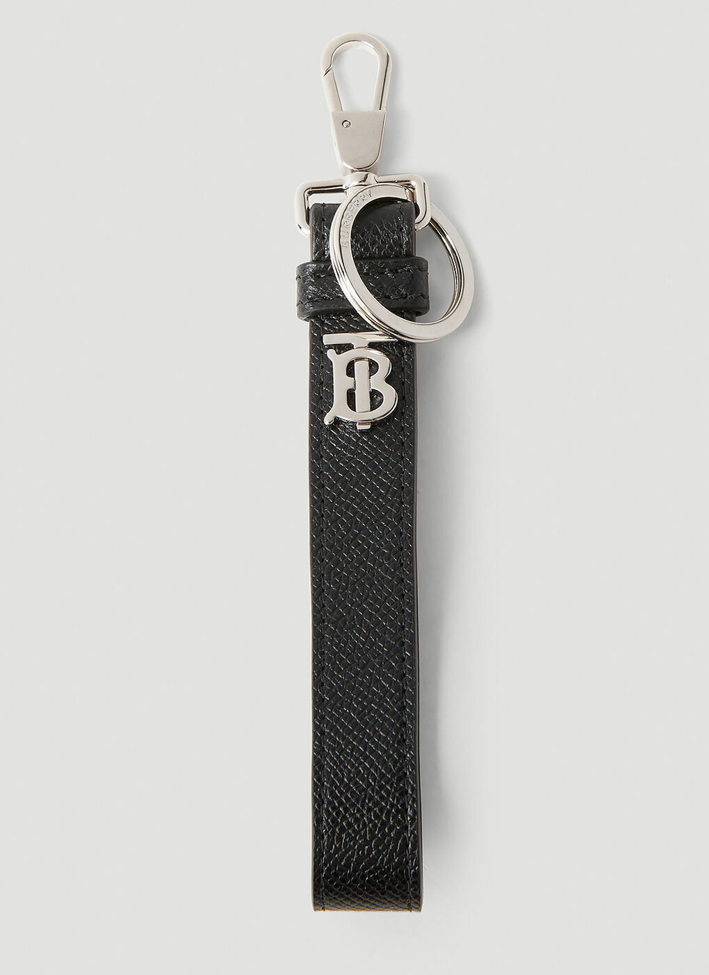 Burberry Black Two-Piece Leather Keychain Burberry