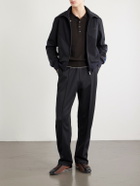 Wales Bonner - Form Logo-Embroidered Striped Jersey Jacket - Black