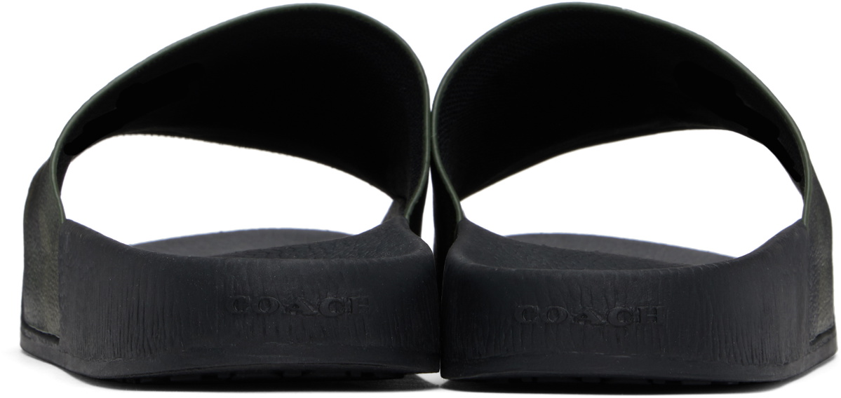 Coach 1941 Khaki Coated Canvas Pool Slides