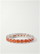 Hatton Labs - Eternity Silver Cubic Zirconia Ring - Orange