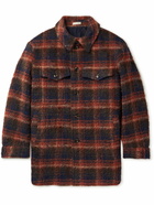 Piacenza Cashmere - Checked Brushed Fleece Overshirt - Red