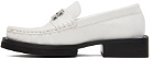 GANNI White Butterfly Logo Loafers