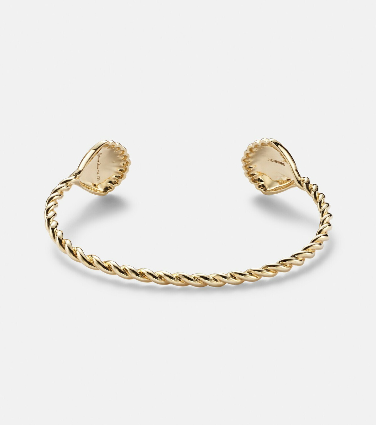 Yvonne Léon Jonc Coquillage 18kt gold bracelet with diamonds