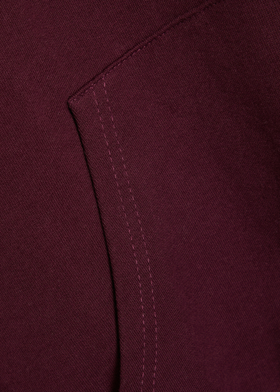 Tala Girlfriend Hooded Cotton-blend Sweatshirt Burgundy