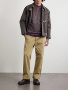 Neighborhood - Embroidered Pigment-Dyed Cotton-Jersey Sweatshirt - Brown