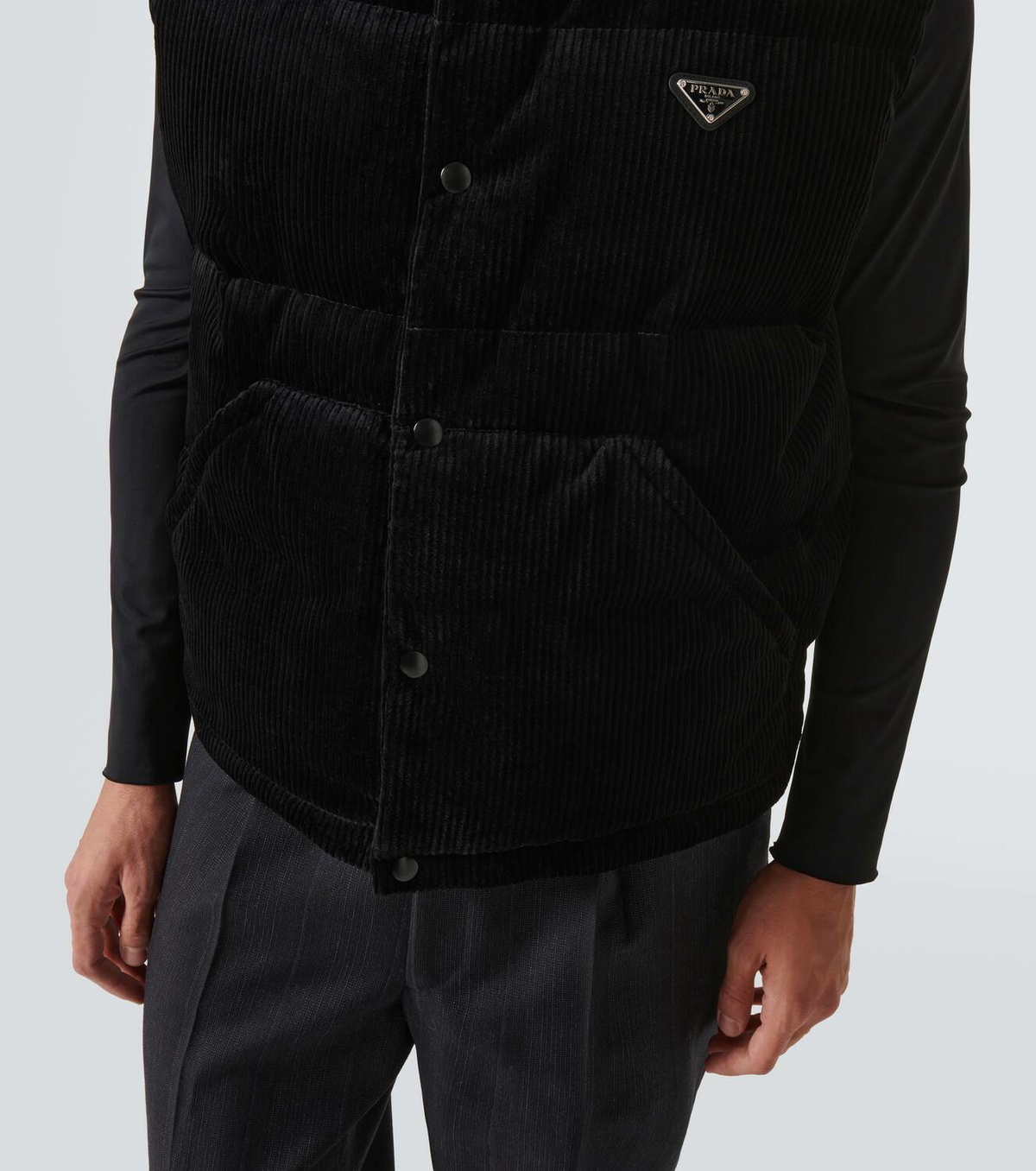 Prada Down-filled cotton corduroy vest Prada