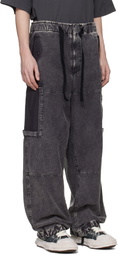 Maison MIHARA YASUHIRO Gray Cotton Satin Cargo Pants