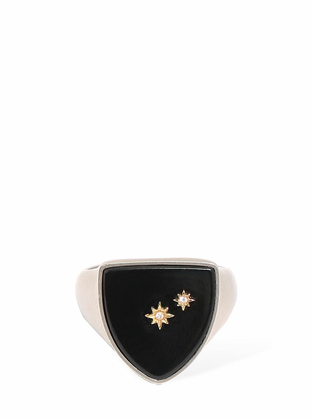 Photo: MAISON MARGIELA - Enamel Thick Ring W/ Crystal Star