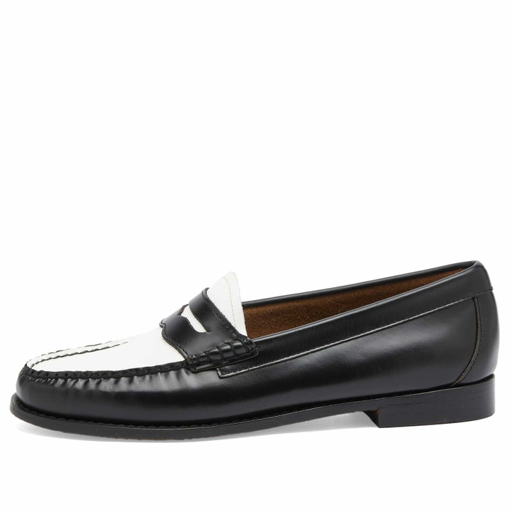 Photo: Bass Weejuns Women's Penny Loafer in Black/White Leather